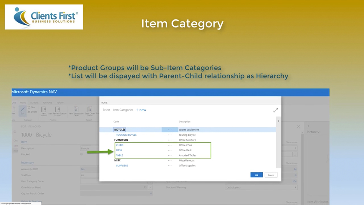 Screenshot_Dynamics NAV 2017 Item Categories