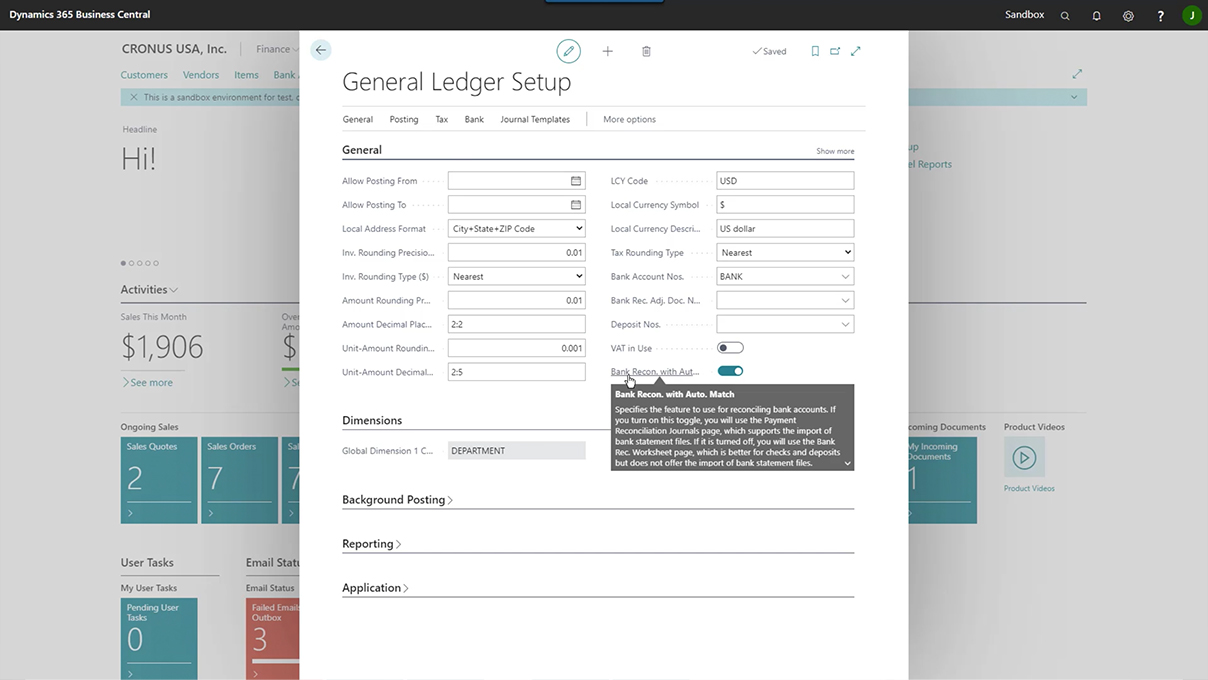 Screenshot_Introduction to Business Central Bank Reconciliations