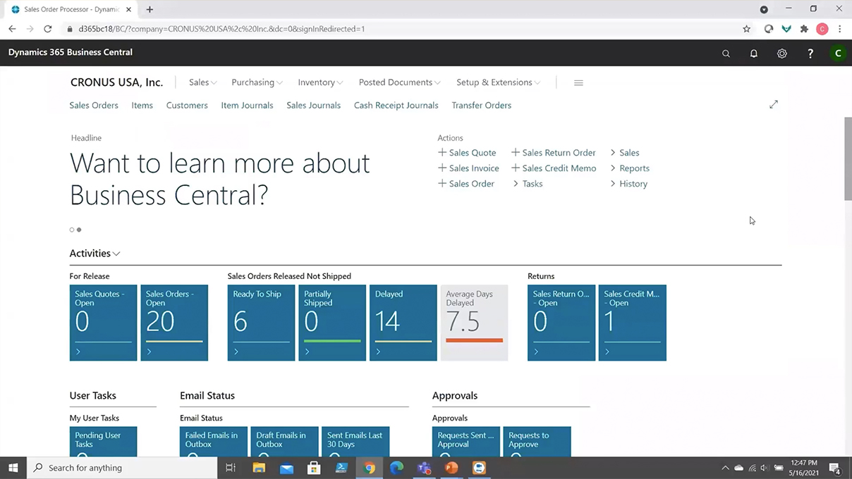 Play Video Screenshot_What’s New in Business Central (Coffee with Chris)