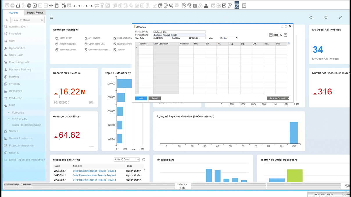 Screenshot_Working with the HANA Intelligent Forecast Report